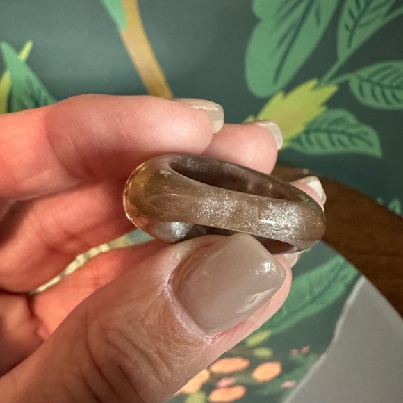 LOUIS VUITTON Monogram Gold Resin Inclusion Ring (Size 7.5) ๐ - Picture 10 of 13